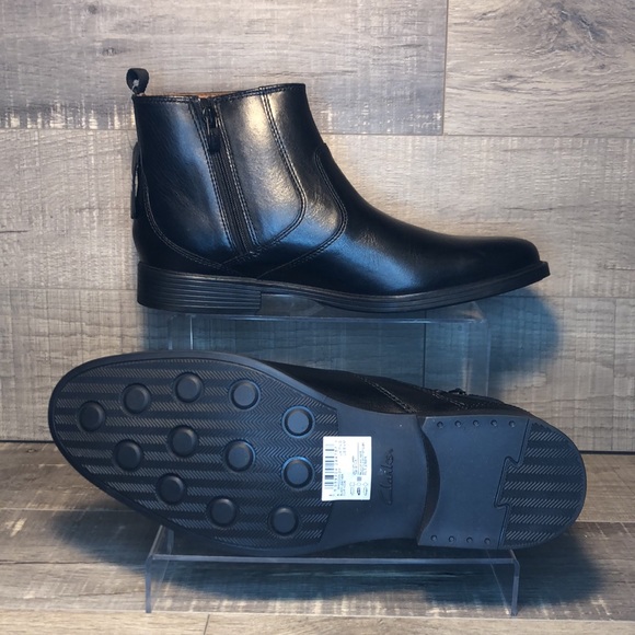 Clarks - Whiddon Zip Black Leather - Picture 4 of 6